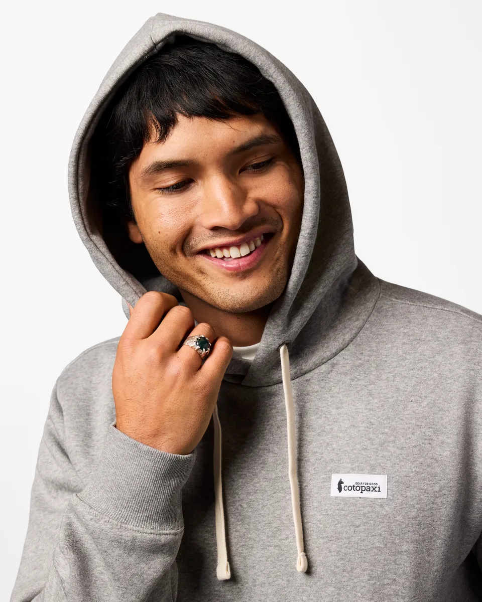 Cotopaxi Llama Patch sweat capuche homme Heather Grey coton bio