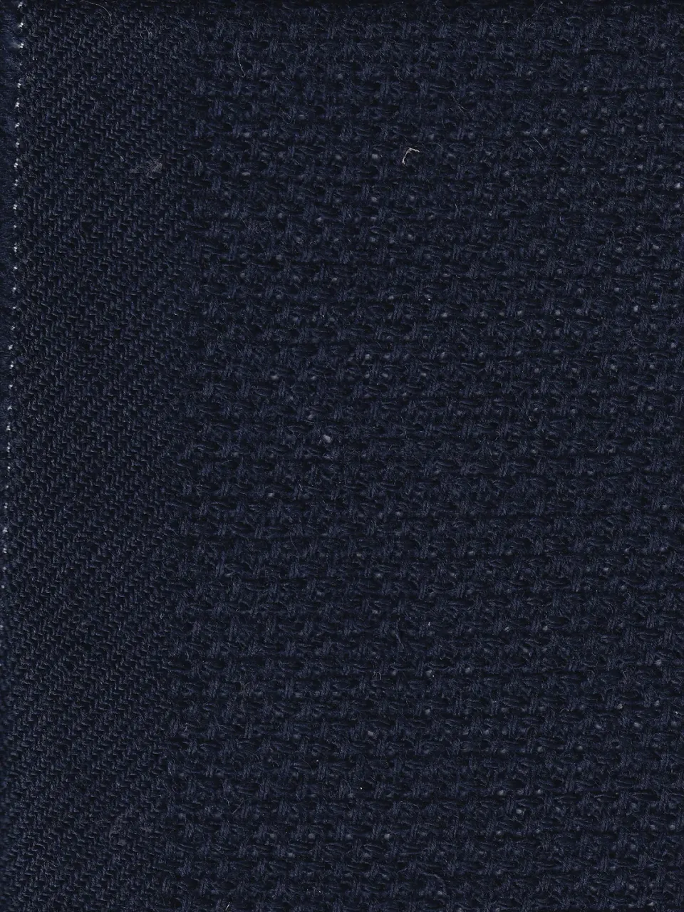 Hollington Caviar bleu phénix tissu laine coton au mètre