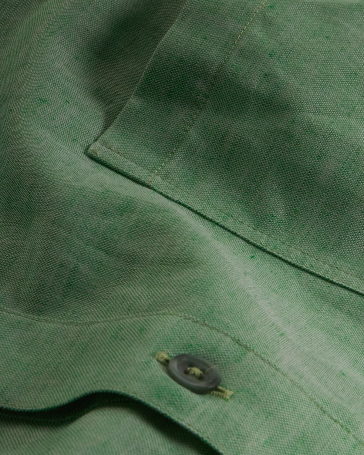 Hollington Mao chemise coton lin pistache L