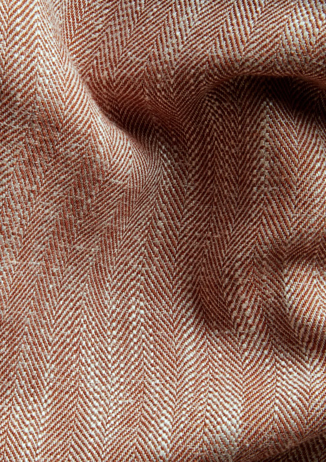 SOUBACQ Marrakech bleu travail lin chevron épais