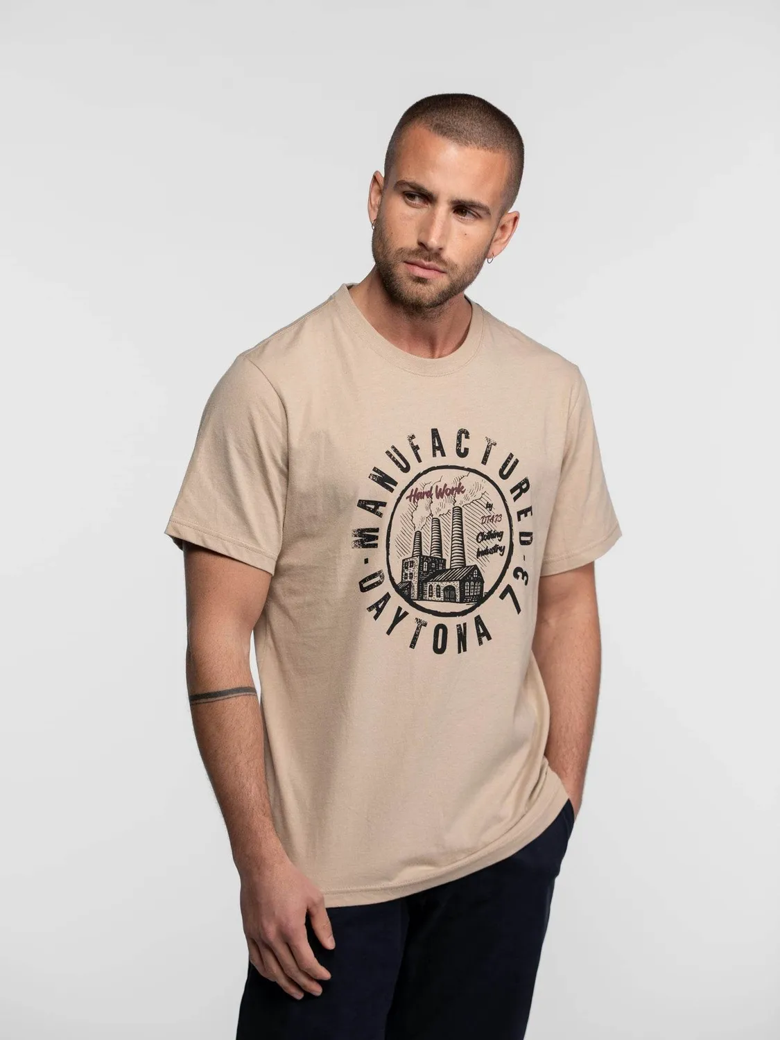 Daytona Froster T-shirt homme coton imprimé worker