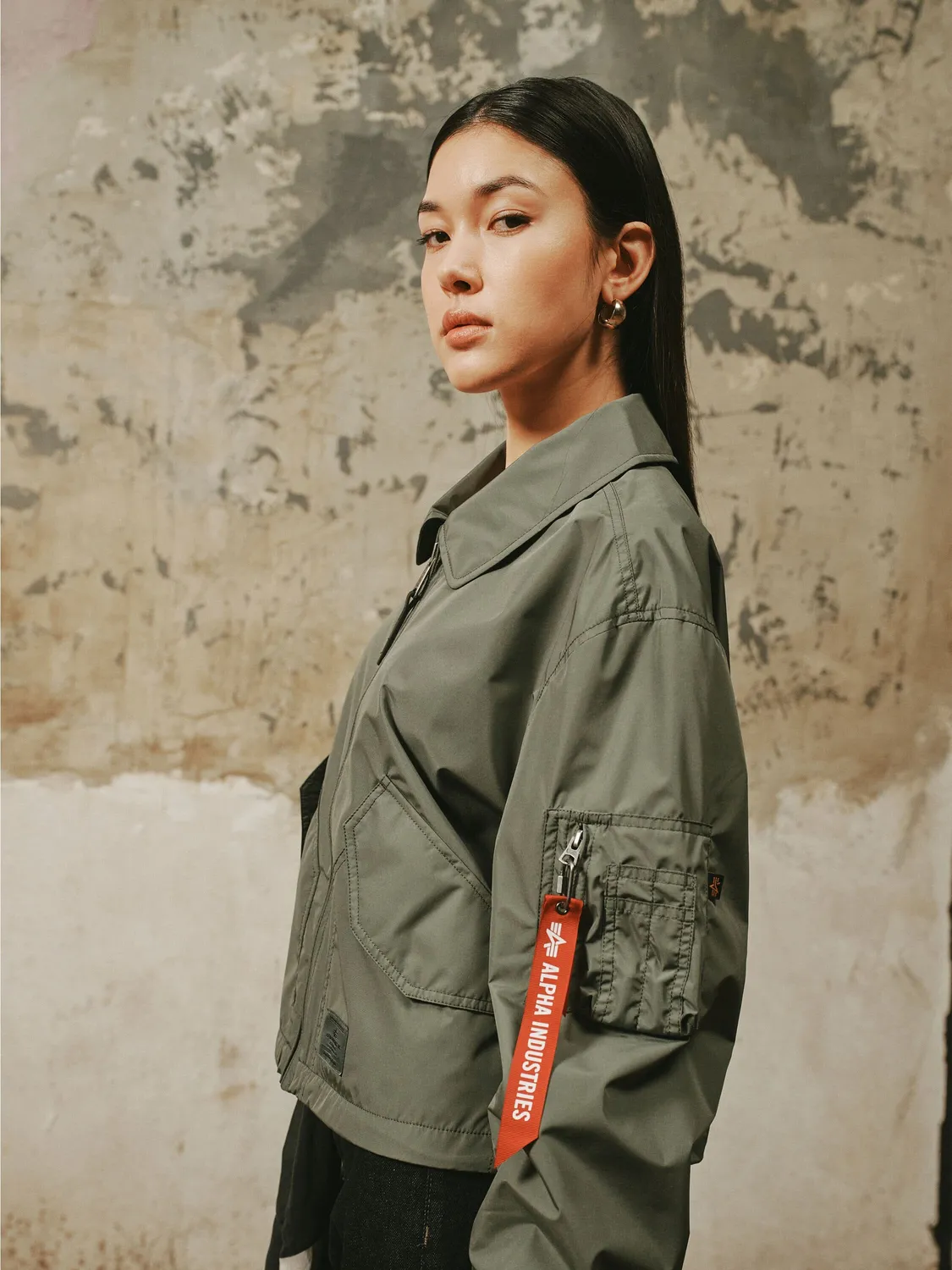 Alpha Industries CWU 36/P bomber femme Field Gray léger