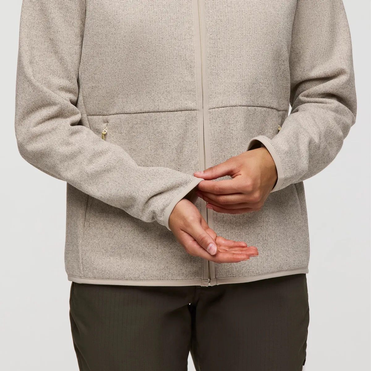 Cotopaxi Envo Fleece Full-Zip veste polaire femme Heather Cream recyclée