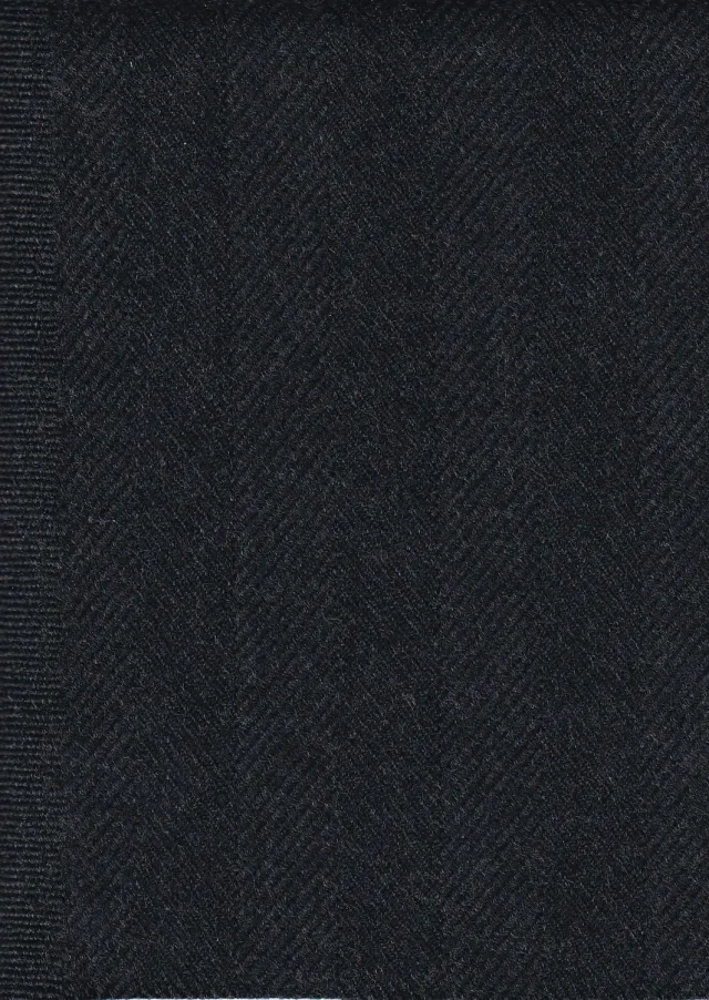 Hollington tissu drap laine coton chevrons gris bleu mètre