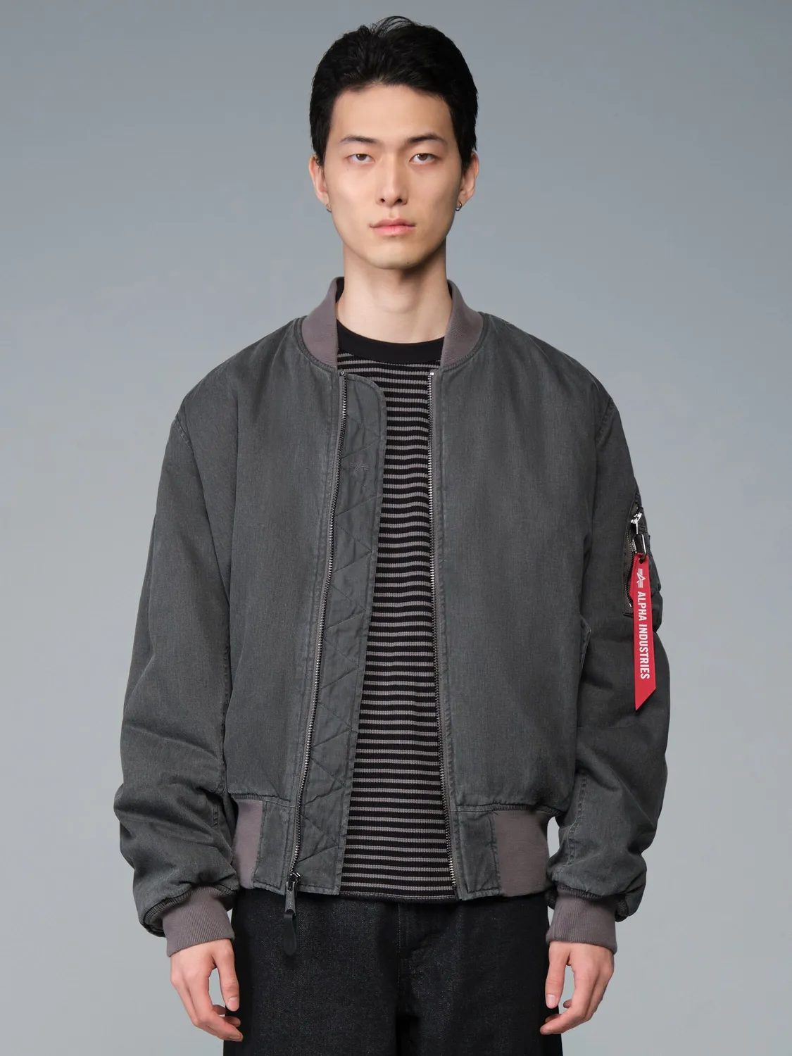 Alpha Industries MA-1 Heritage bomber coton unisexe noir