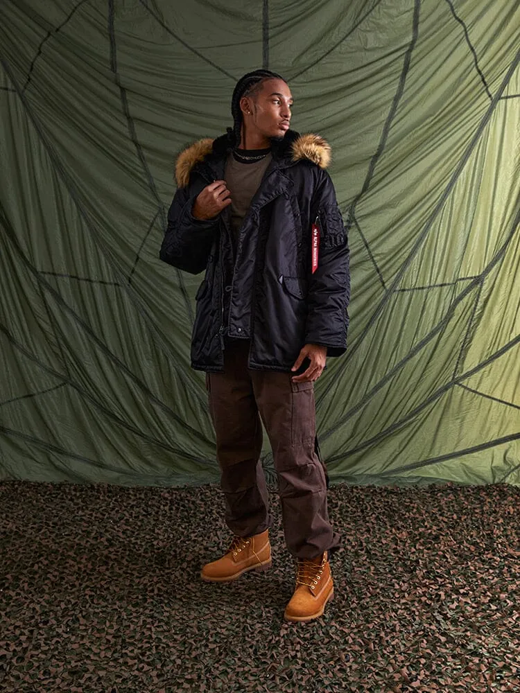 Alpha Industries N-3B parka snorkel noire grand froid