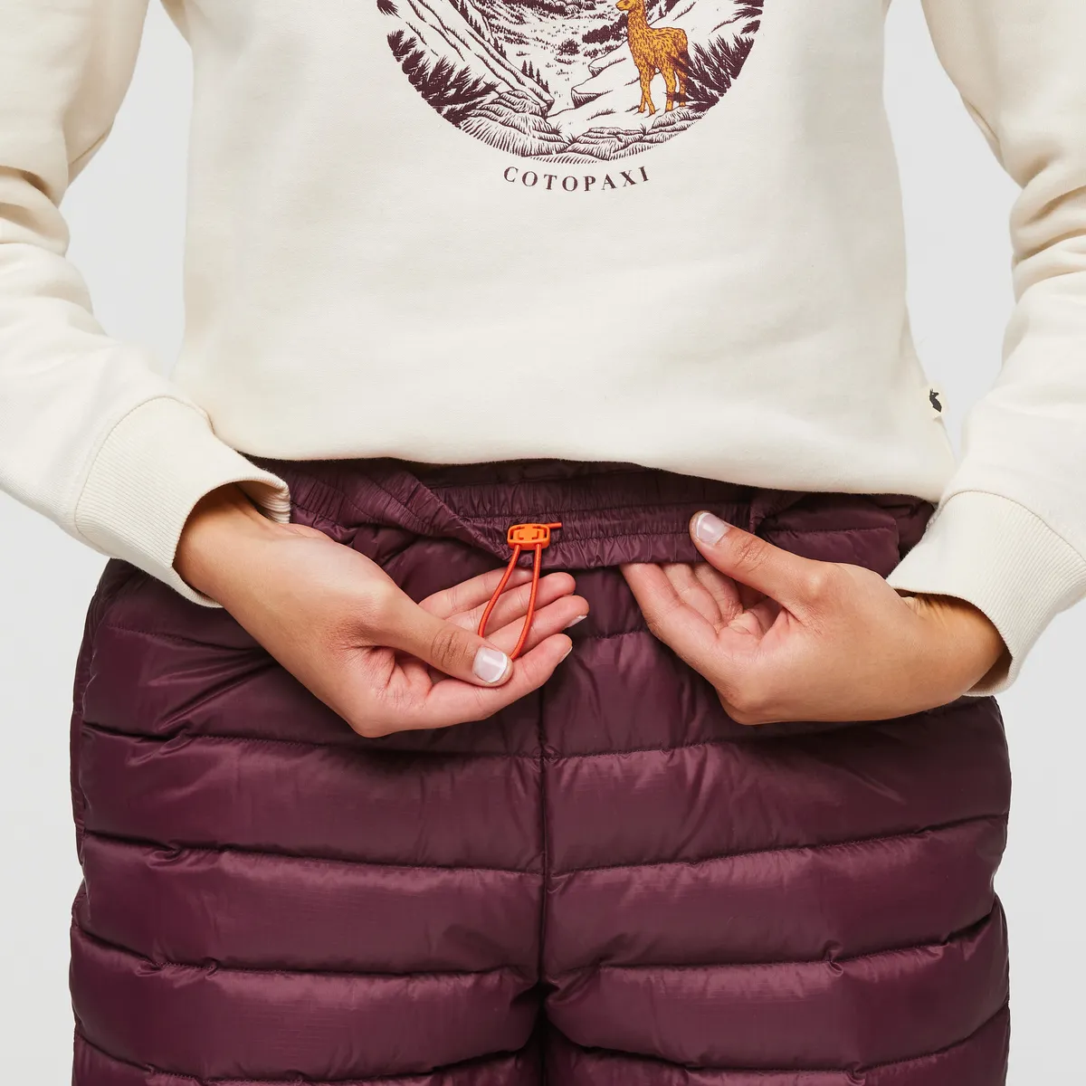 Cotopaxi Fuego Pantalon duvet femme Wine Stripes 800 cuin