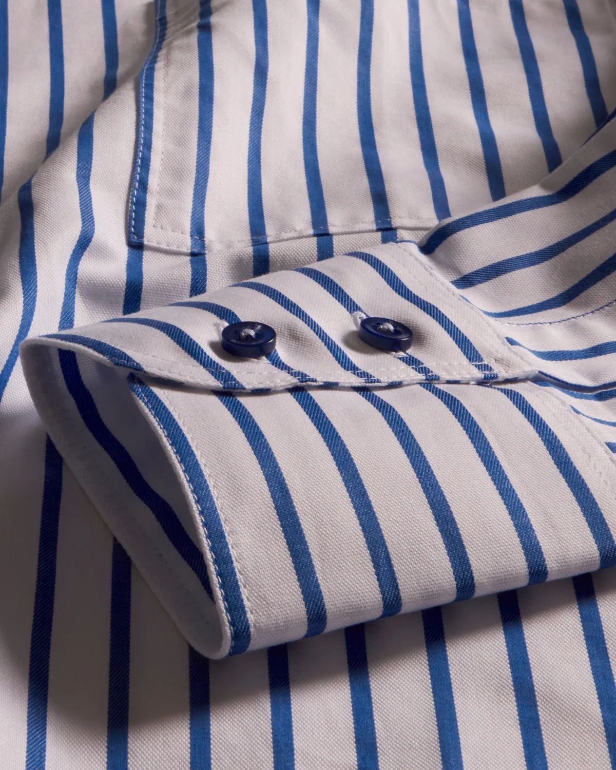Hollington chemise col mao rayures pastel coton