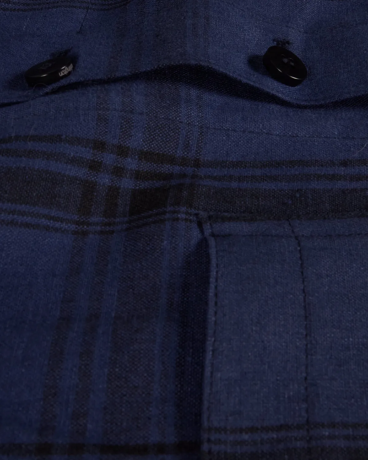 Hollington Lumberjacket gilet lin à carreaux bleu