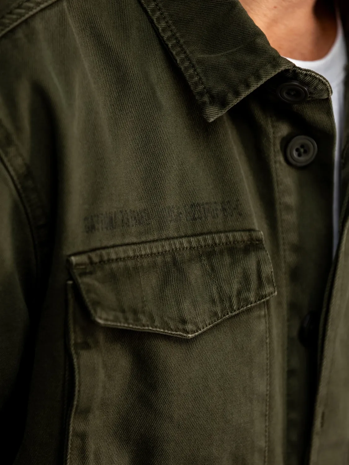 Daytona Joppa surchemise militaire denim kaki