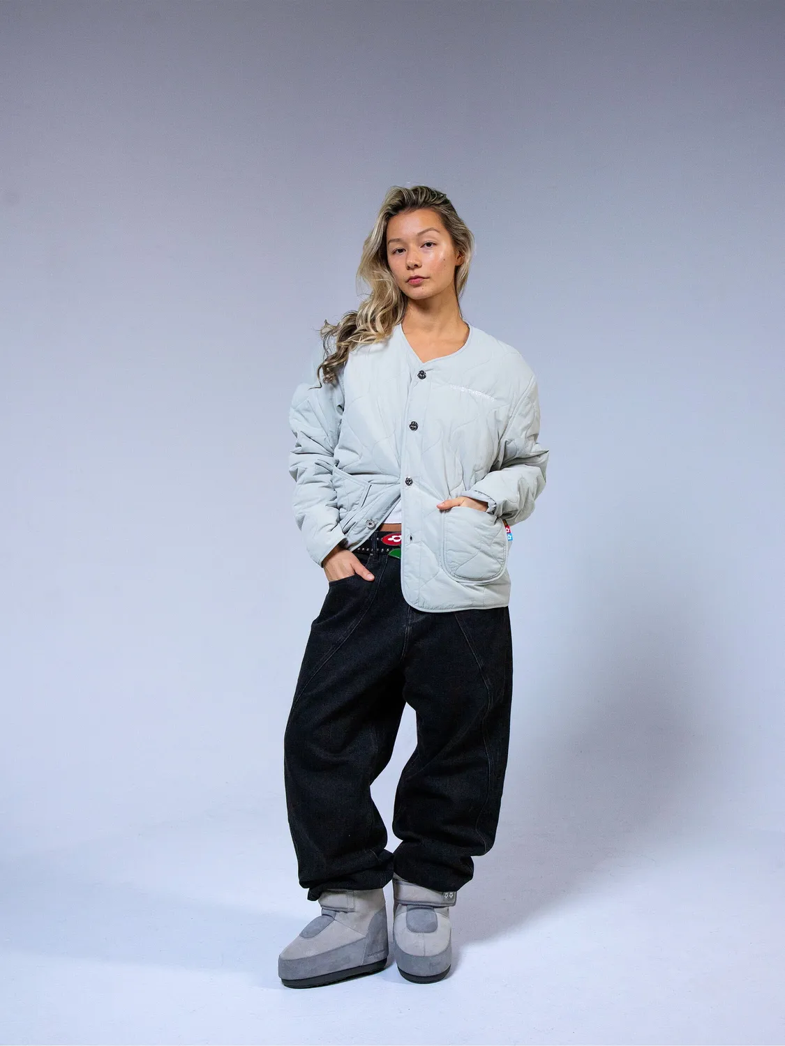 Alpha Industries Vandy The Pink veste liner gris clair
