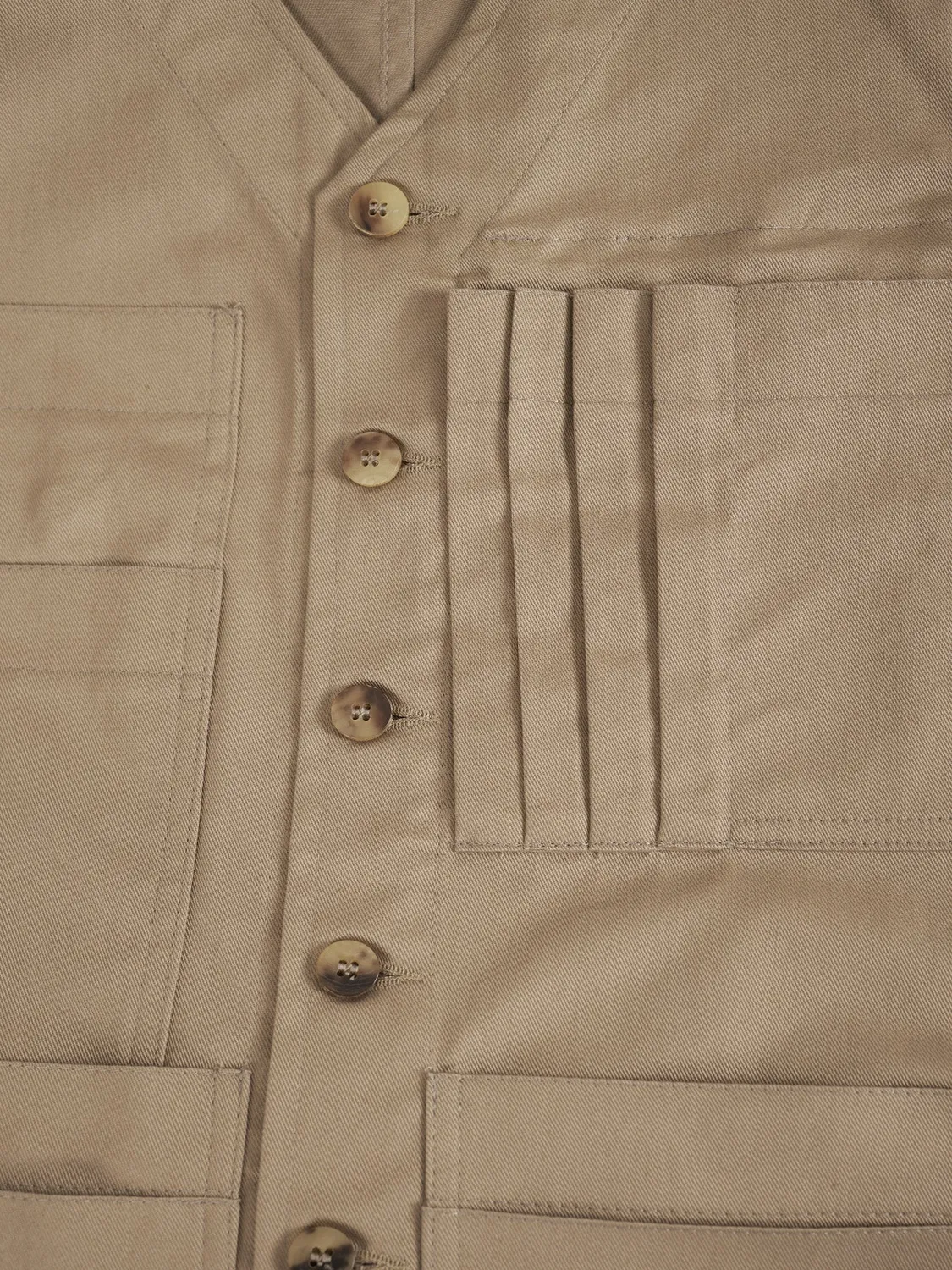 Hollington 20 poches gilet sable coton taille 44