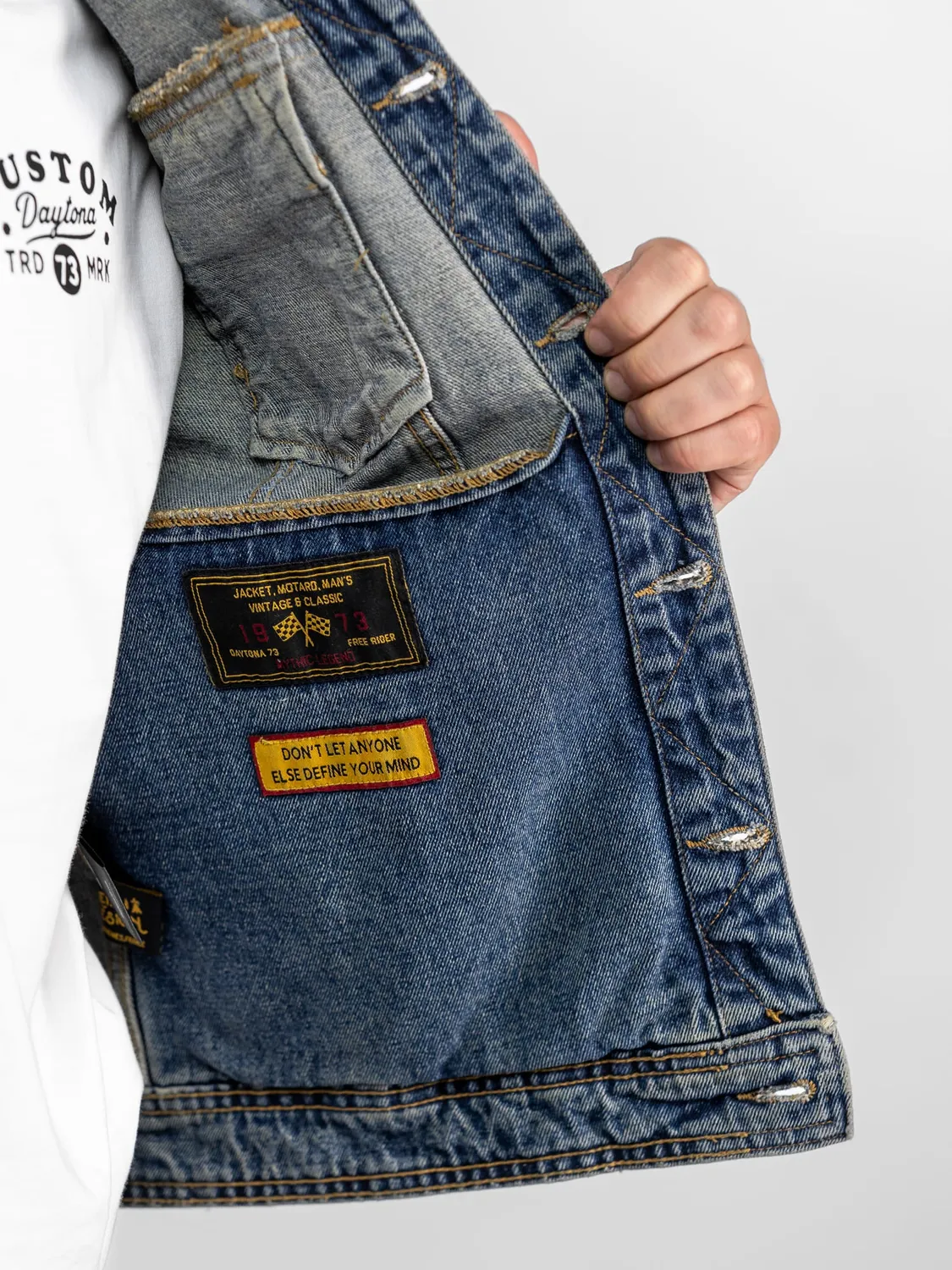 Daytona Alexis veste en jean homme dirty wash vintage
