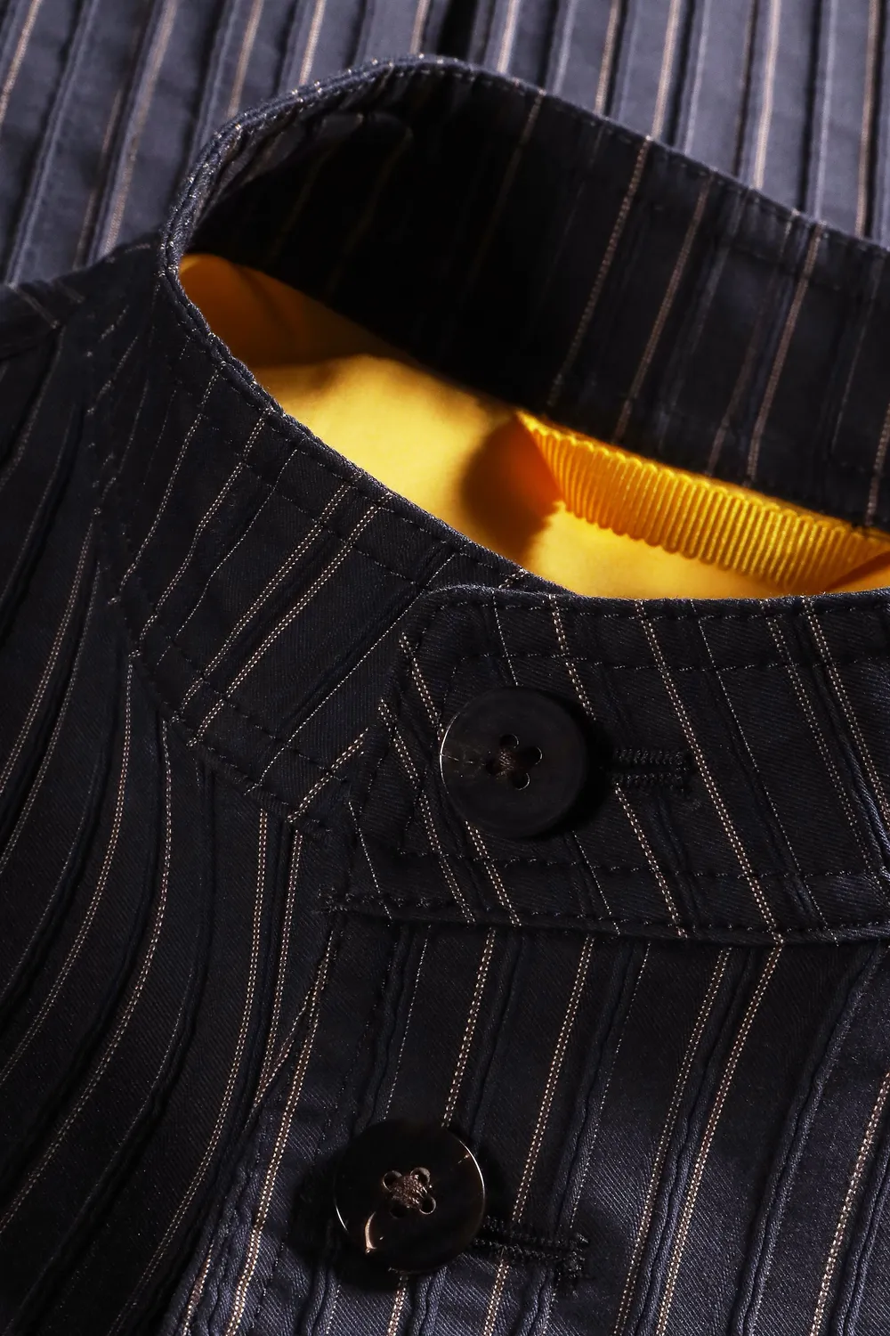Hollington veste Megève coton stretch rayures gold bleu