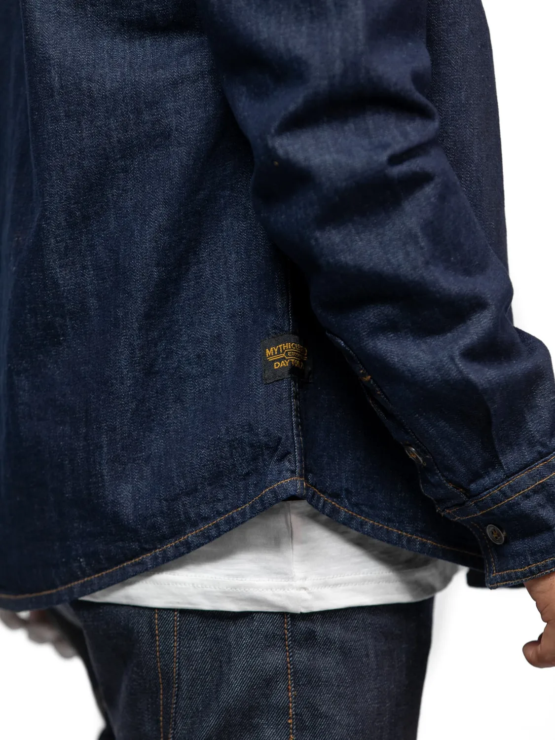 Daytona Pueblo chemise denim homme MID Wash toile 290g