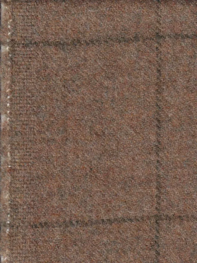 Hollington Moss Green tissu tweed laine carreaux 5 m