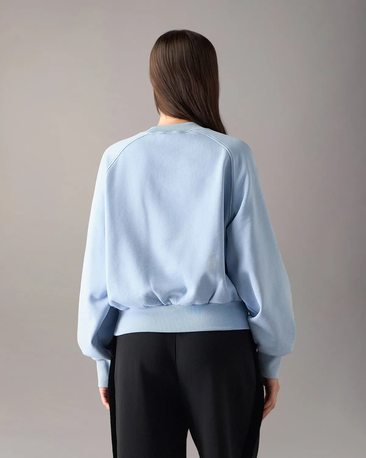 Moose Knuckles YYZ Crewneck sweat Blue Ice relaxed