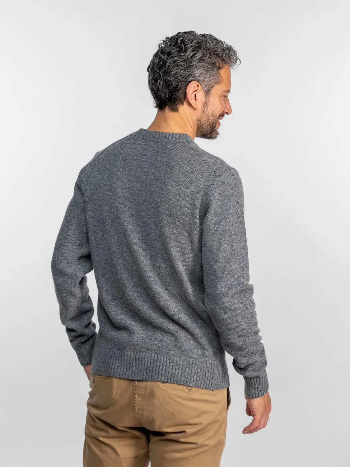Daytona Nast pull laine col rond anthracite