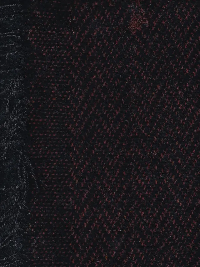 Hollington Chevrons tissu chenille prune brun