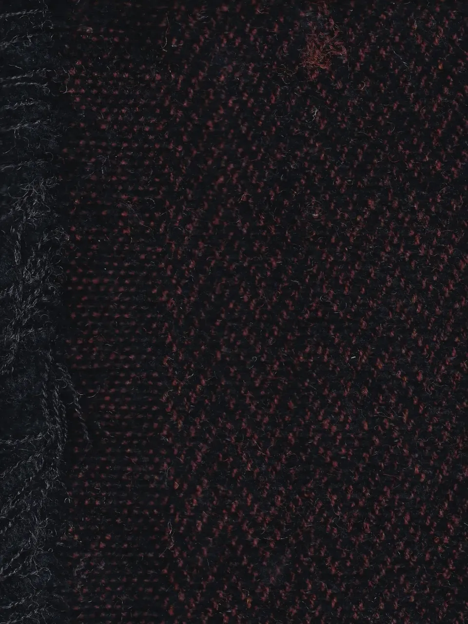 Hollington Chevrons tissu chenille prune brun