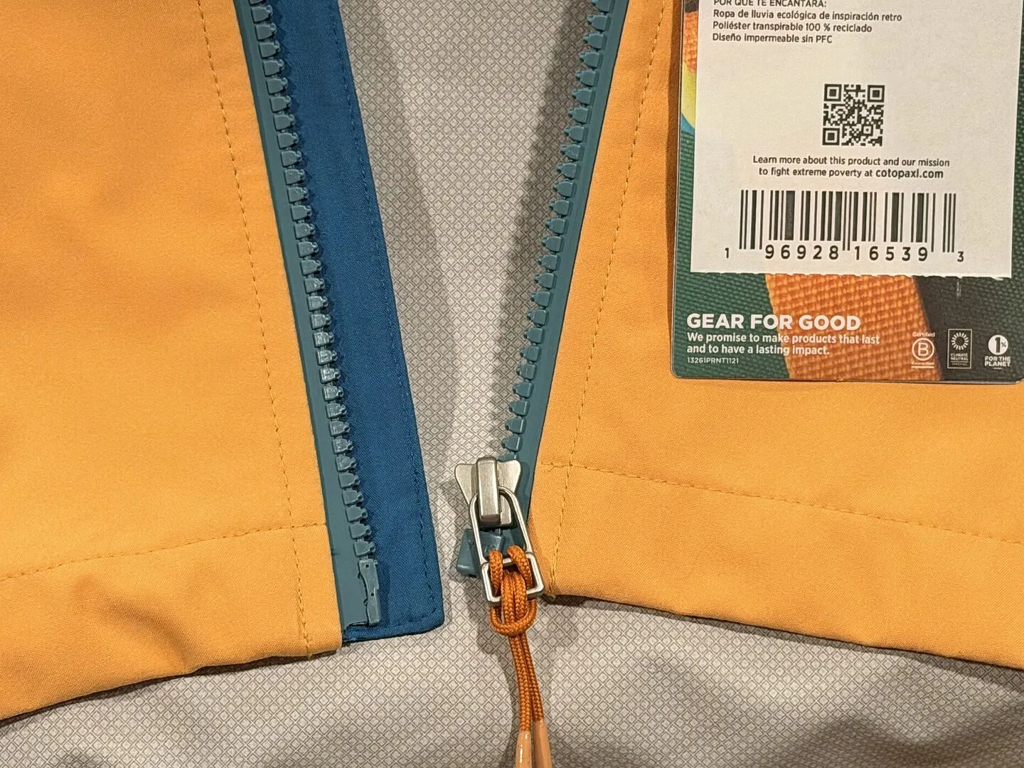Cotopaxi Cielo veste pluie homme Lake/Curry recyclée