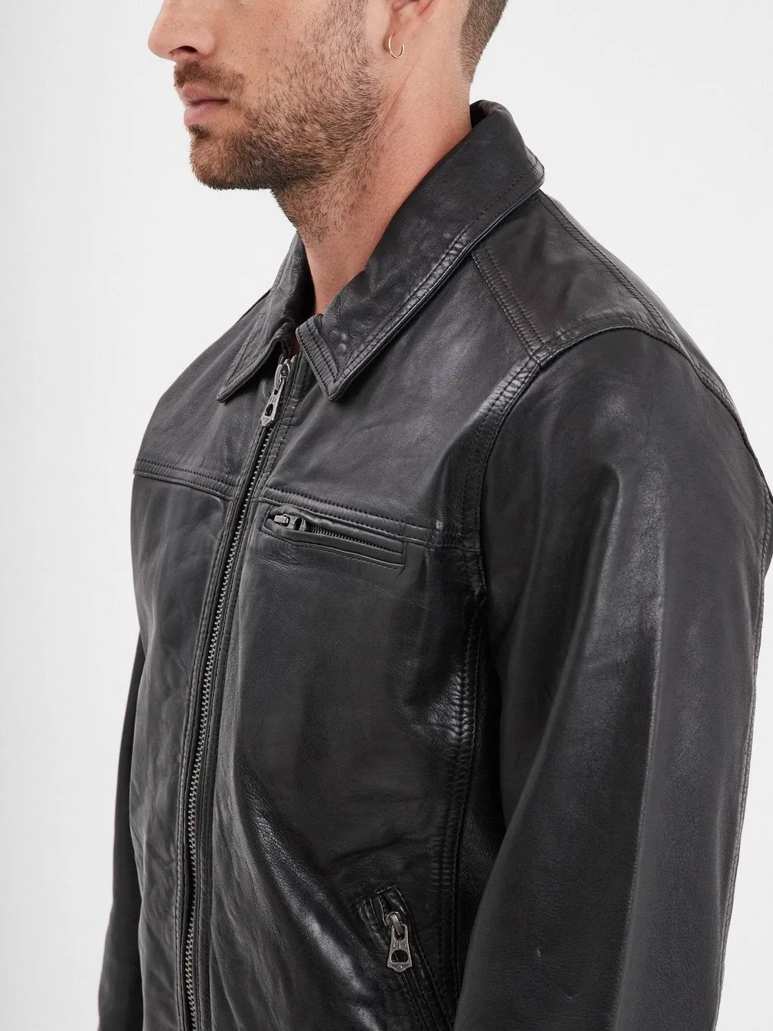 DAYTONA Major blouson cuir mouton cognac