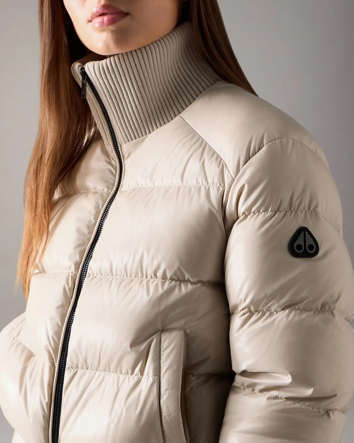 Moose Knuckles Queens bomber alabaster duvet femme