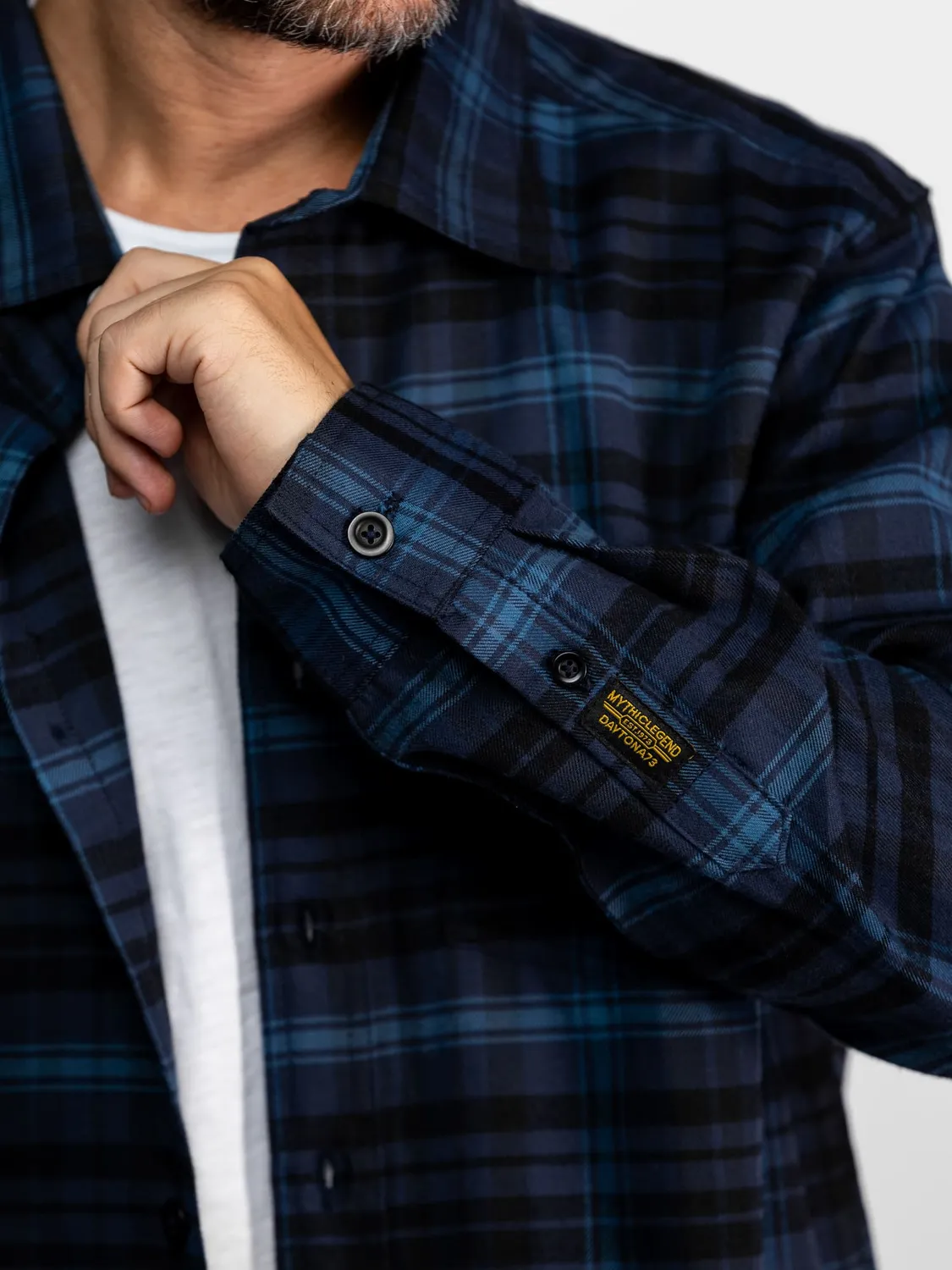 DAYTONA Ferndale chemise flanelle homme bleu vintage