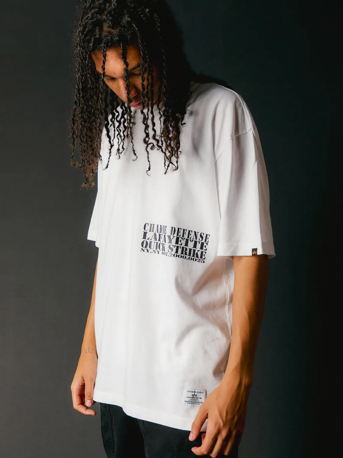 Alpha Industries Chadie Sonar tee blanc coton