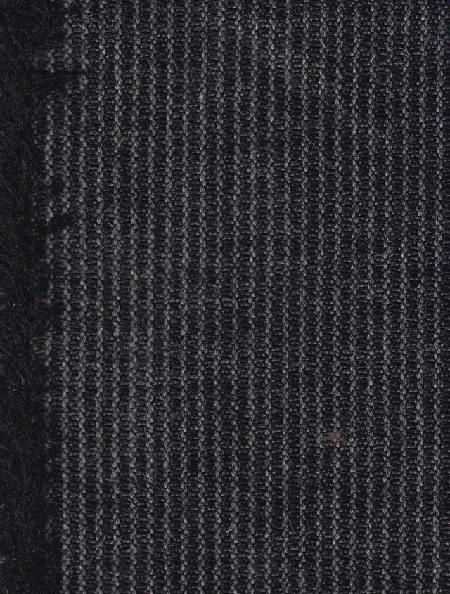 HOLLINGTON toile laine coton rayures ardoise au mètre 5 m