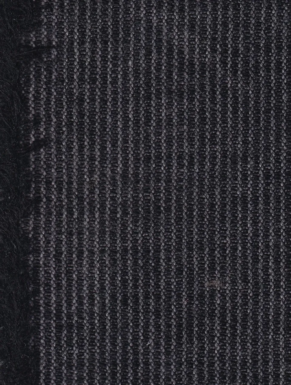 HOLLINGTON toile laine coton rayures ardoise au mètre 5 m