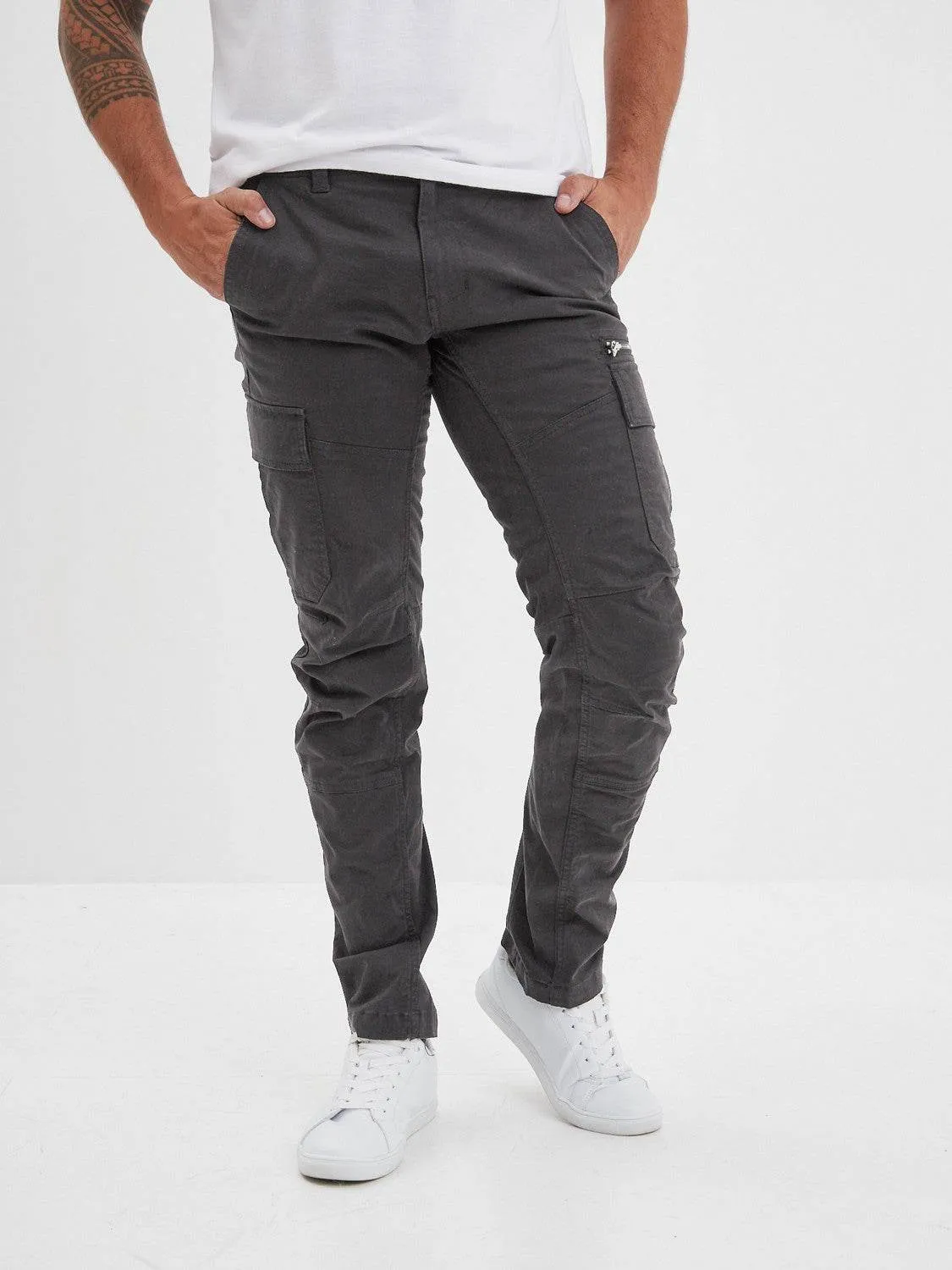 Daytona Roanoke pantalon cargo homme noir poches