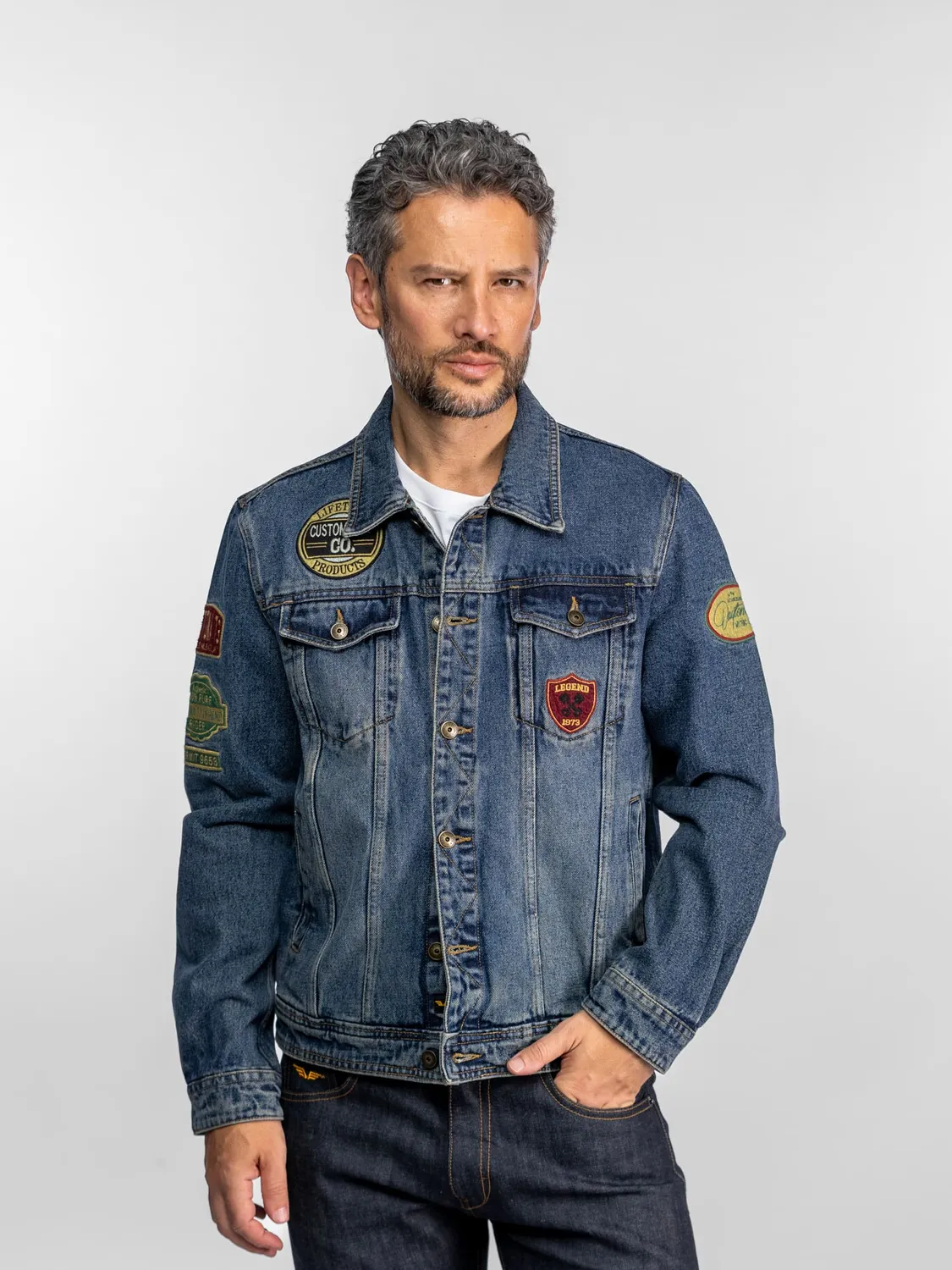 Daytona Alexis veste en jean homme dirty wash vintage