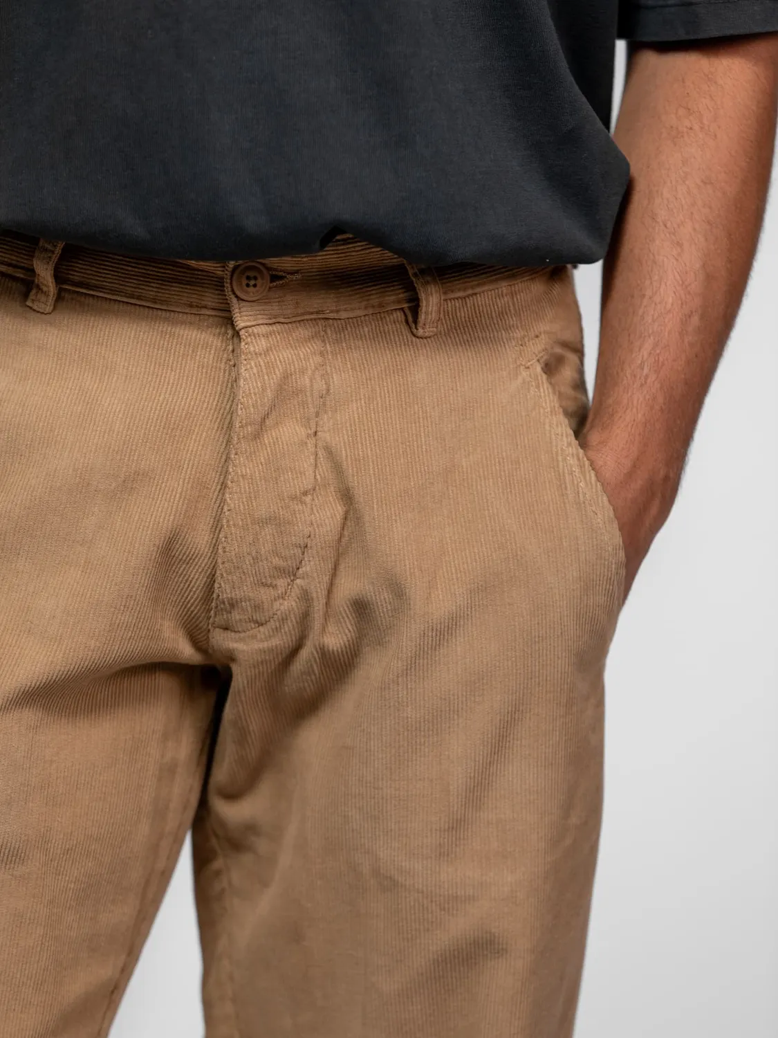 Daytona Stokes Pantalon velours côtelé beige droit
