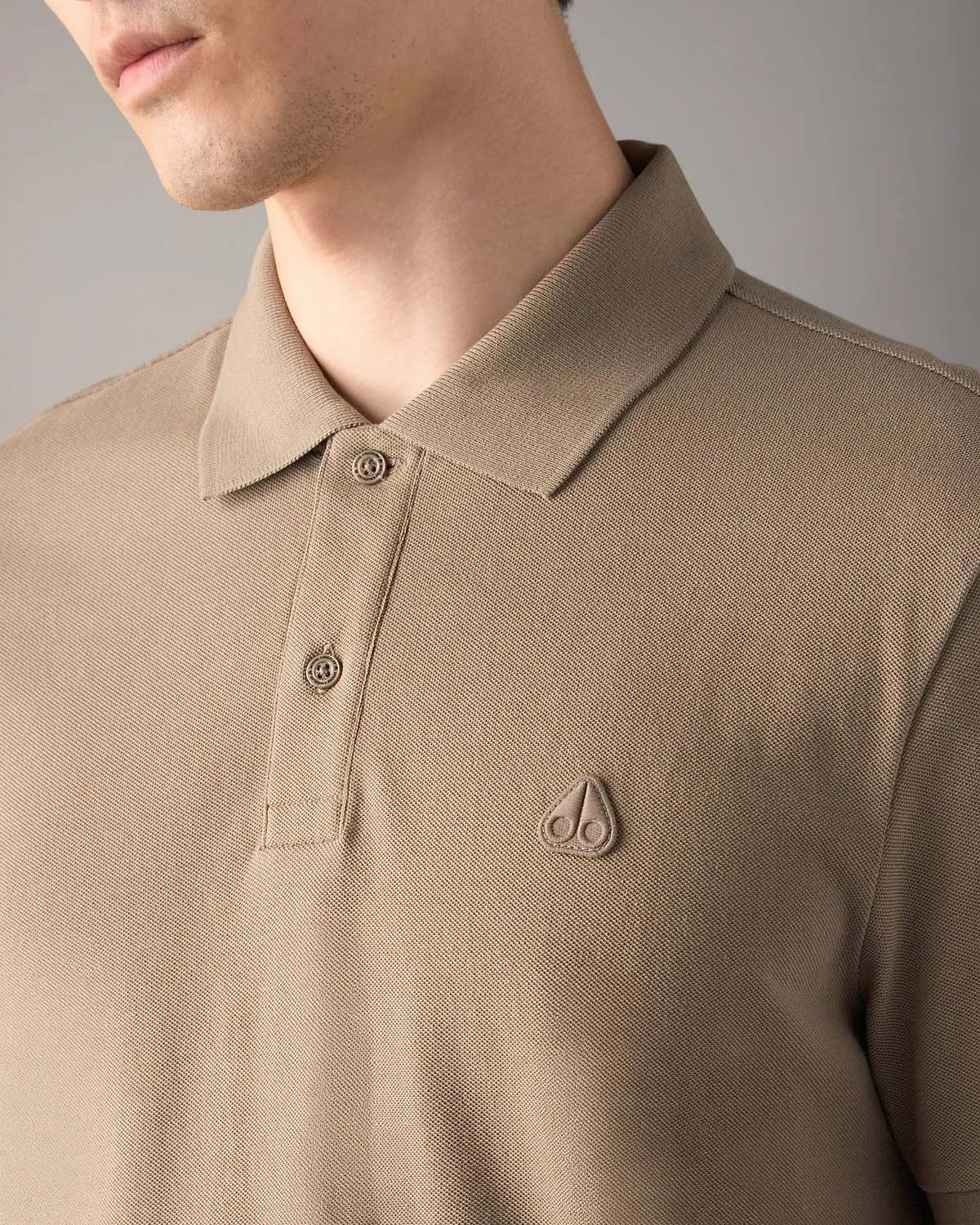 Moose Knuckles Yul polo coton stretch Ashen