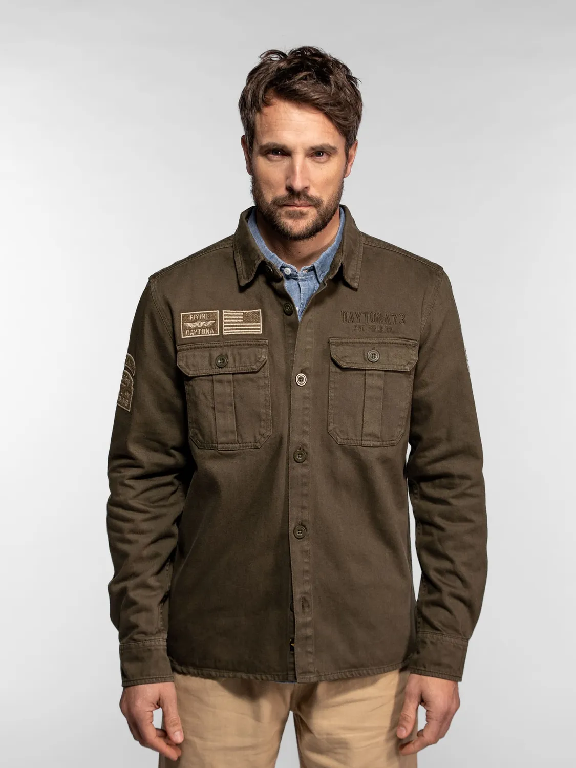 DAYTONA Wayne surchemise militaire homme denim