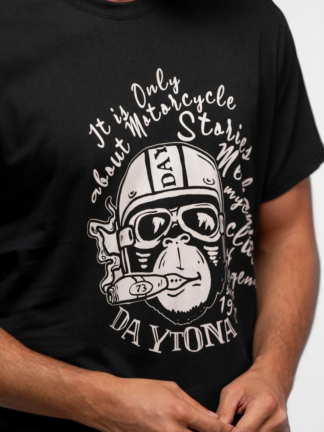 Daytona Pajari t-shirt moto coton noir
