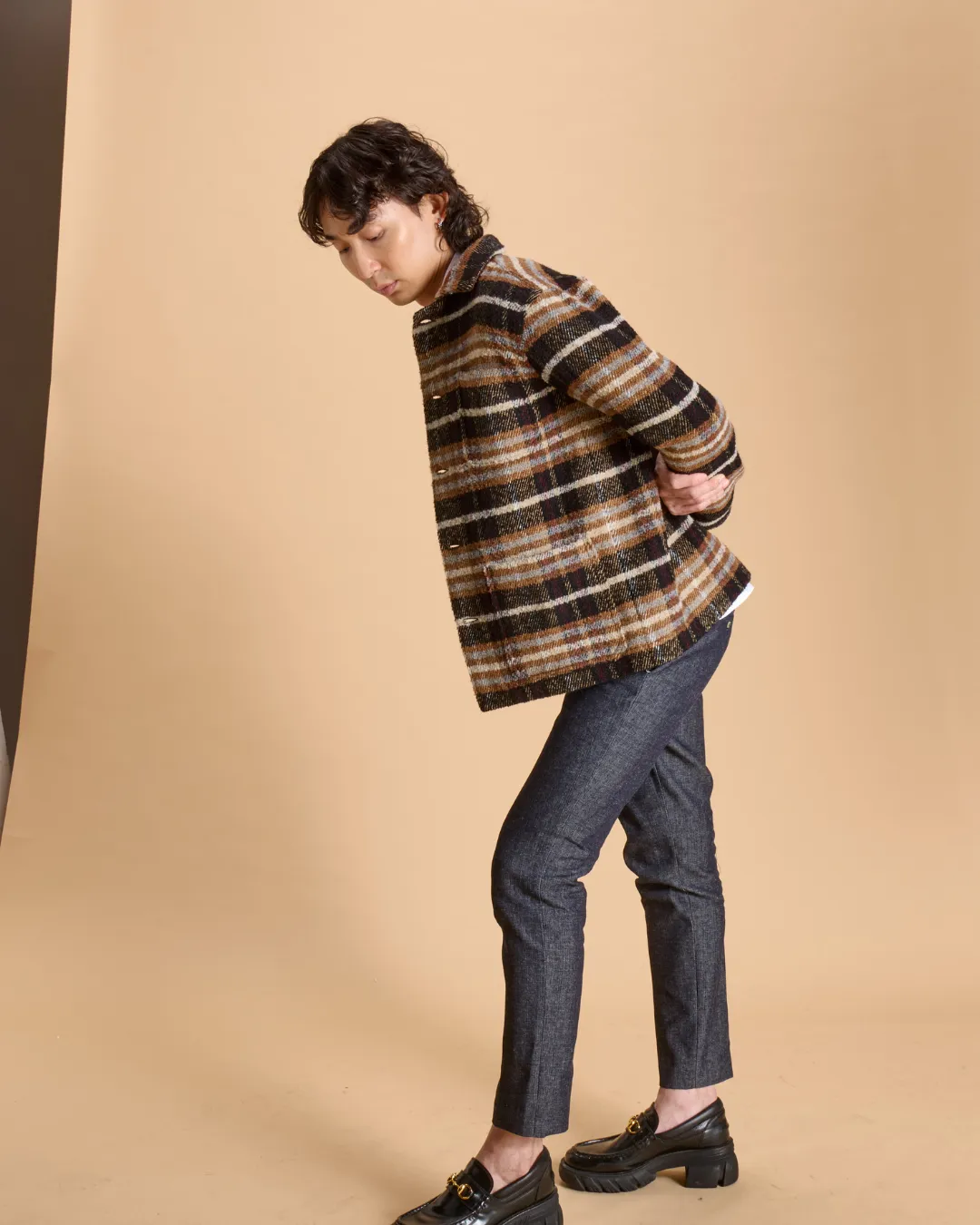 Soubacq Menaggio veste de travail laine brune