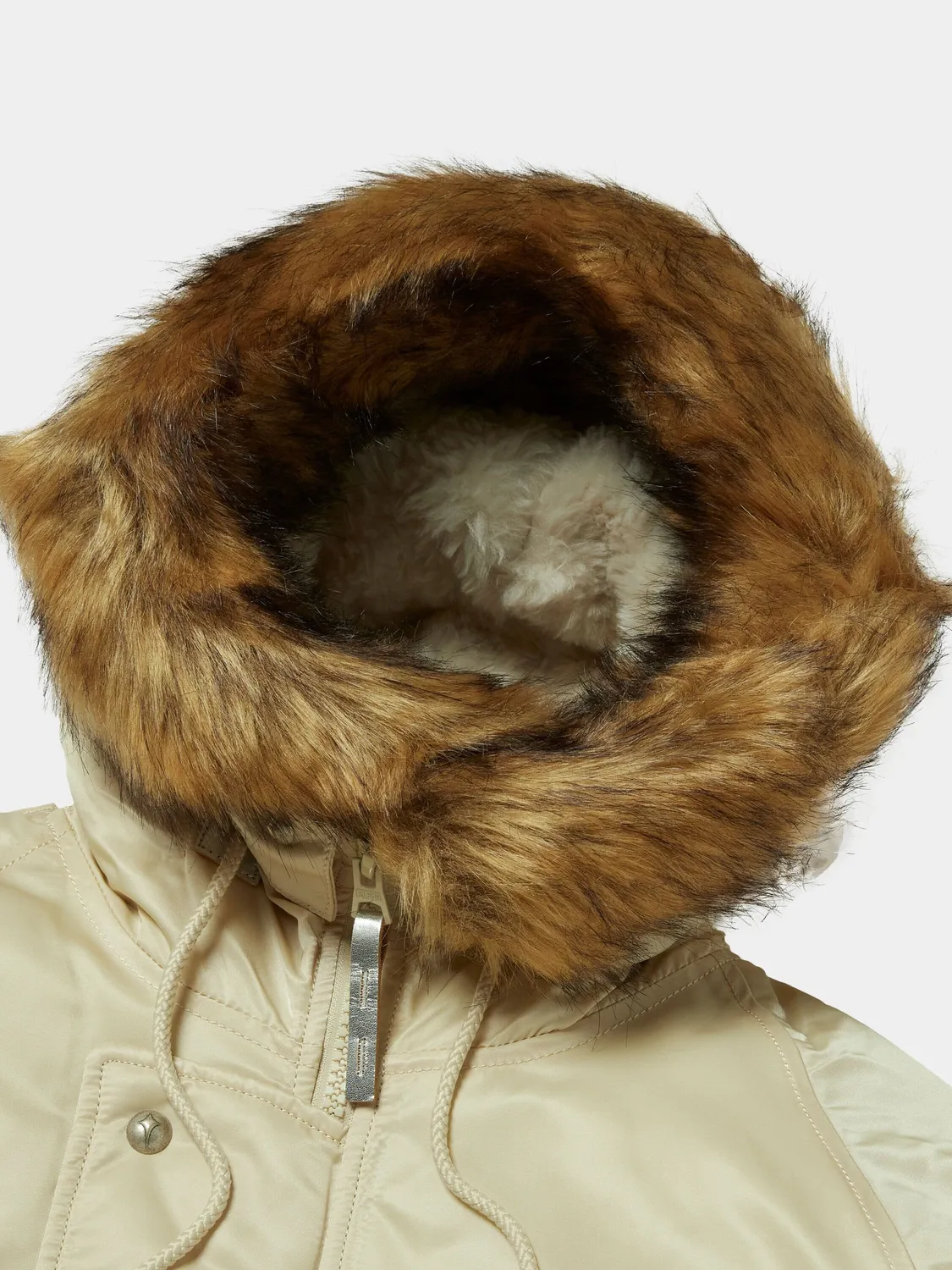 Alpha Industries Thug Club N-3B parka vintage white nylon