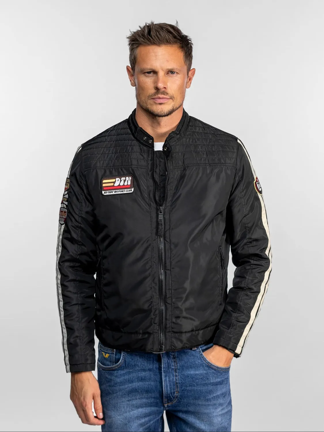 Daytona Lansine veste moto homme noir nylon matelassée