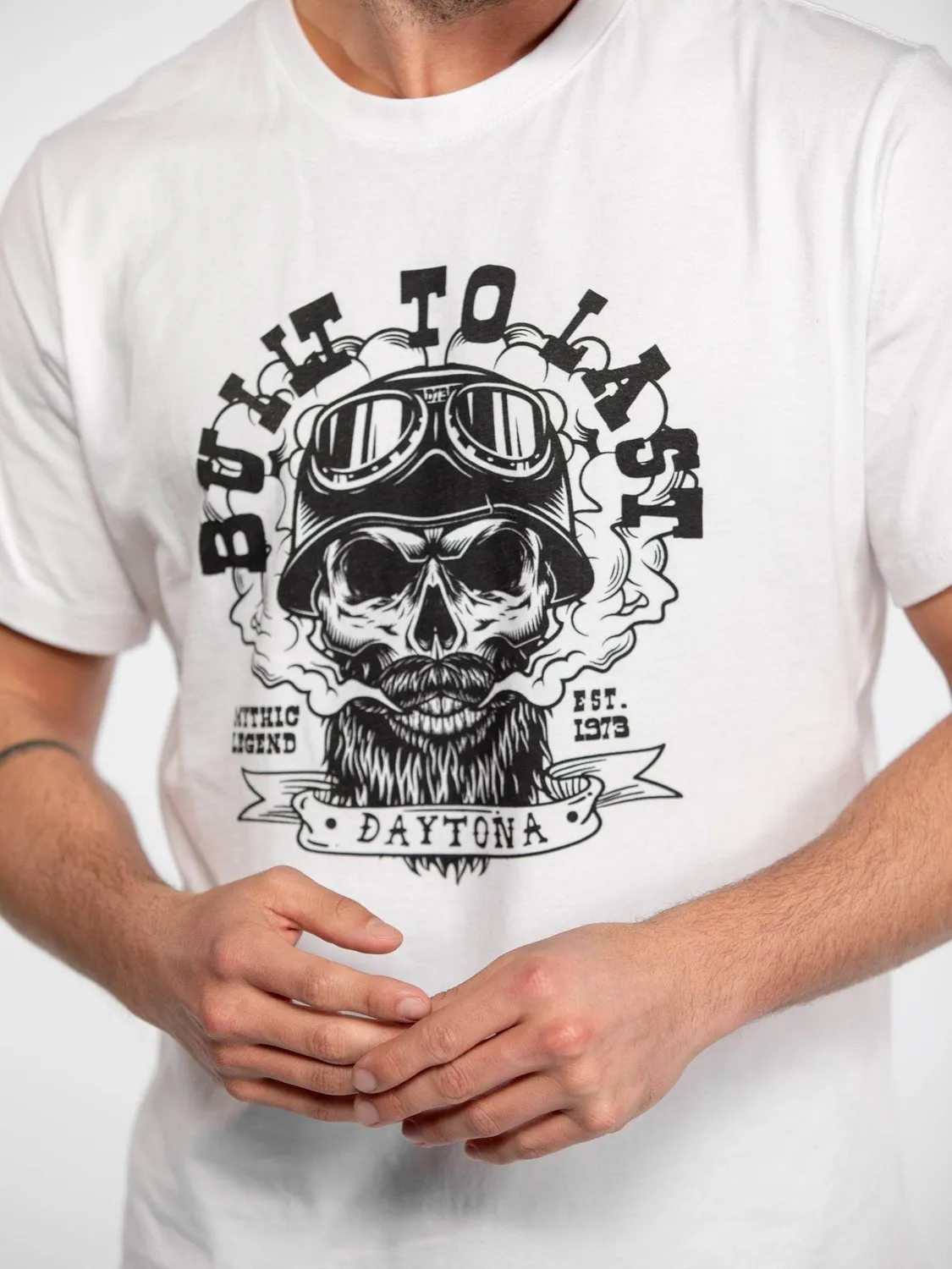 DAYTONA Hopis t-shirt homme coton effet délavé biker