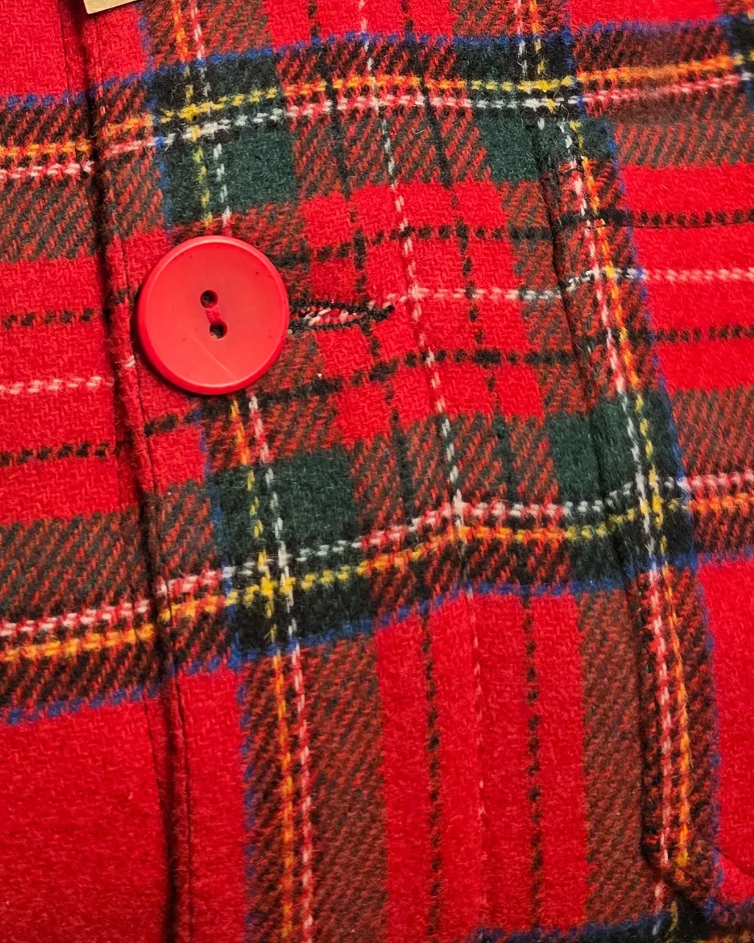 Soubacq Le Bleu Hogmanay veste tartan laine