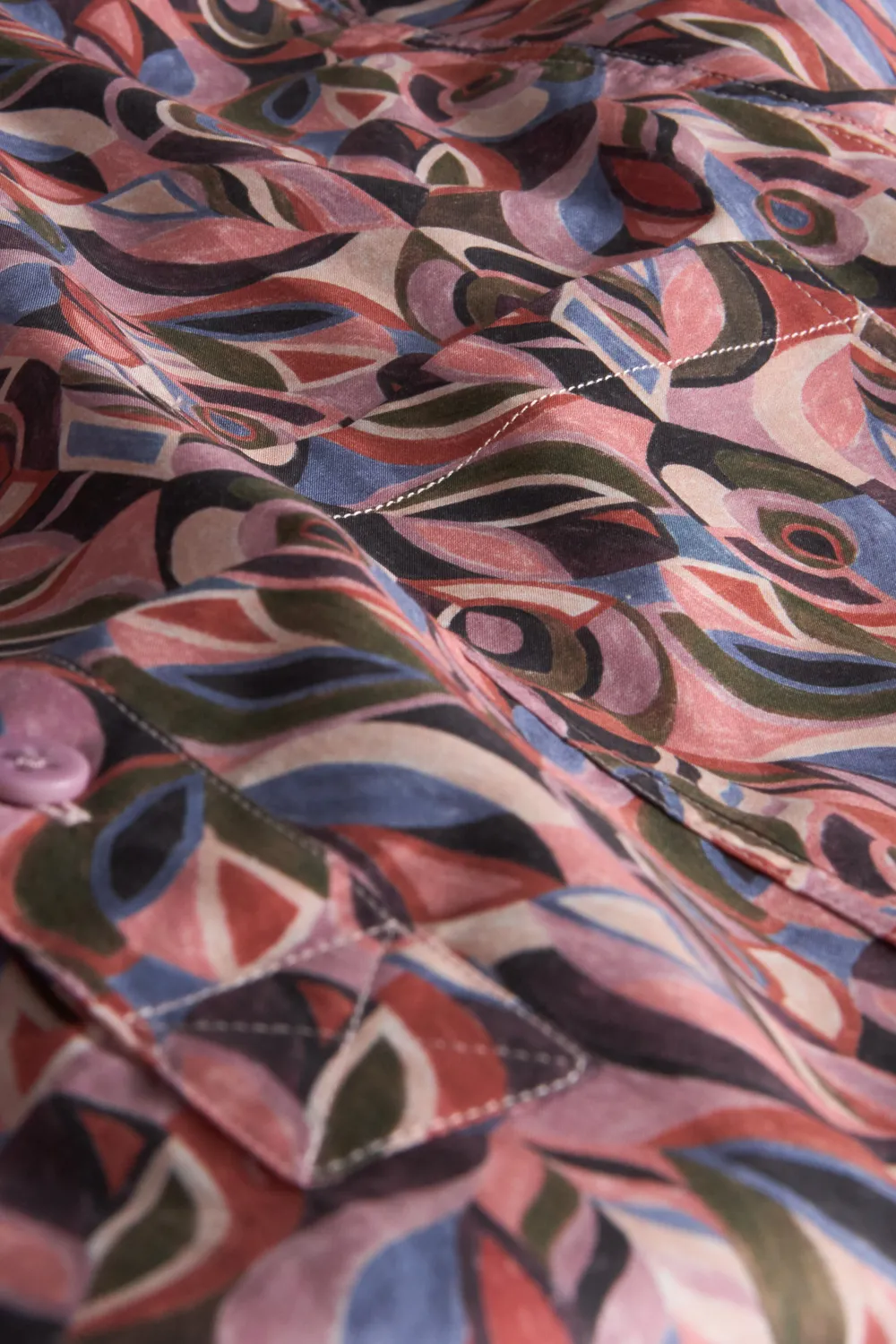 Hollington chemise coton Liberty rose col mao XXL