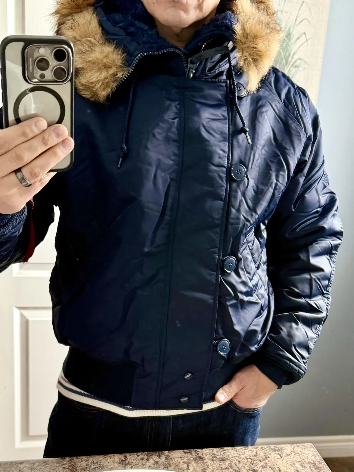 Alpha Industries N-2B parka courte nylon grand froid