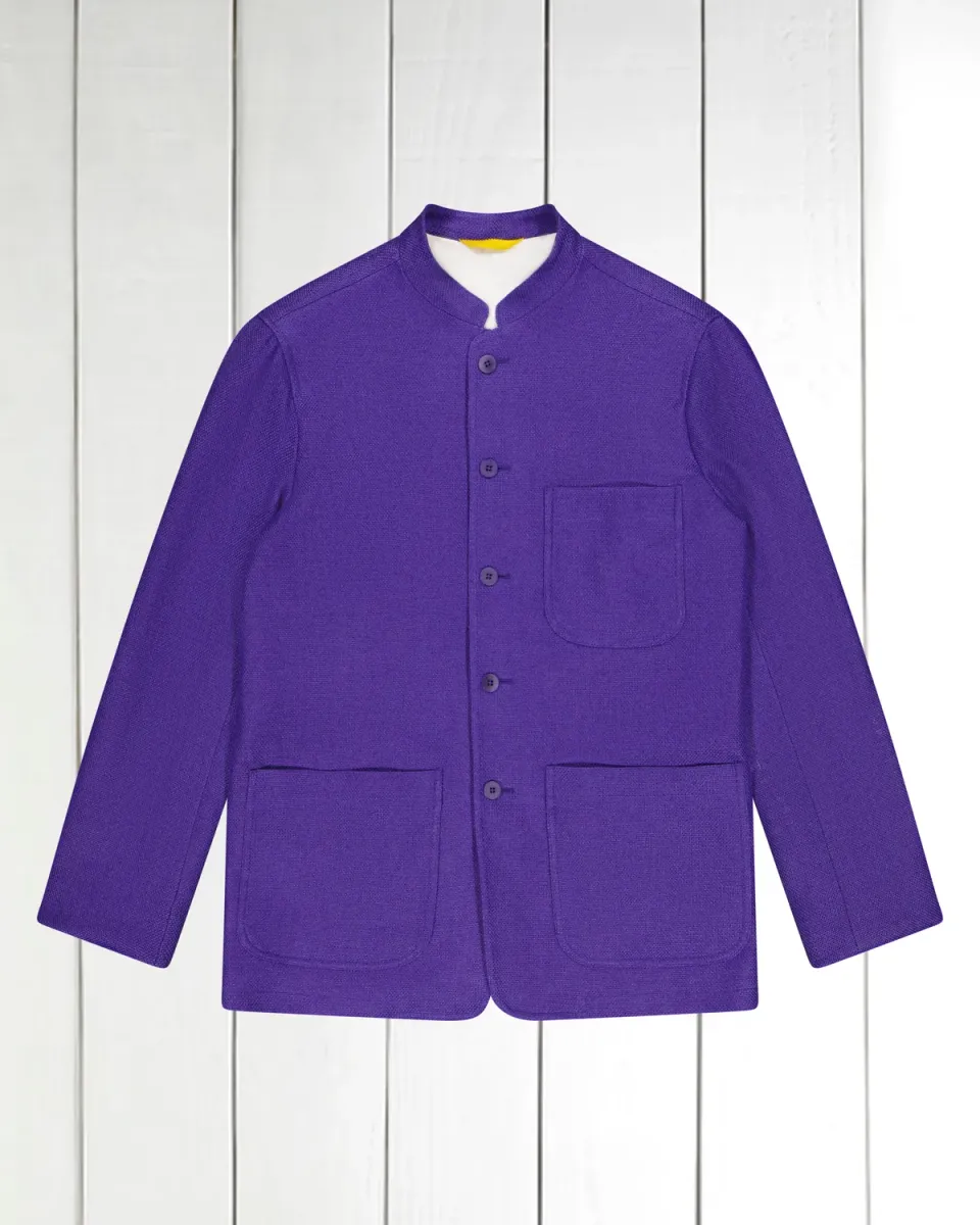Hollington Tyrol veste lin bleu parnasse ajustée