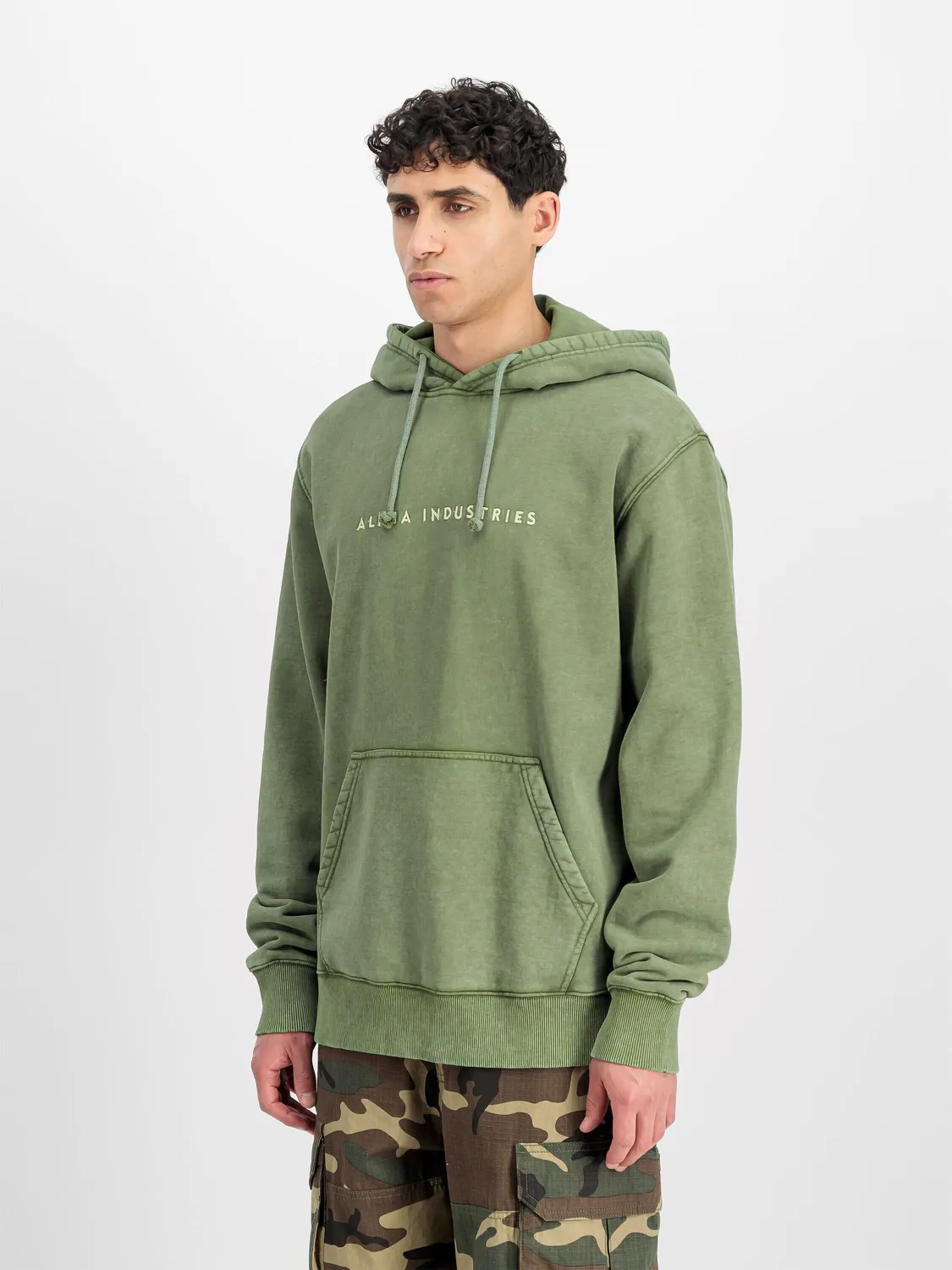 Alpha Industries Acid Logo Hoodie Sweat noir molleton