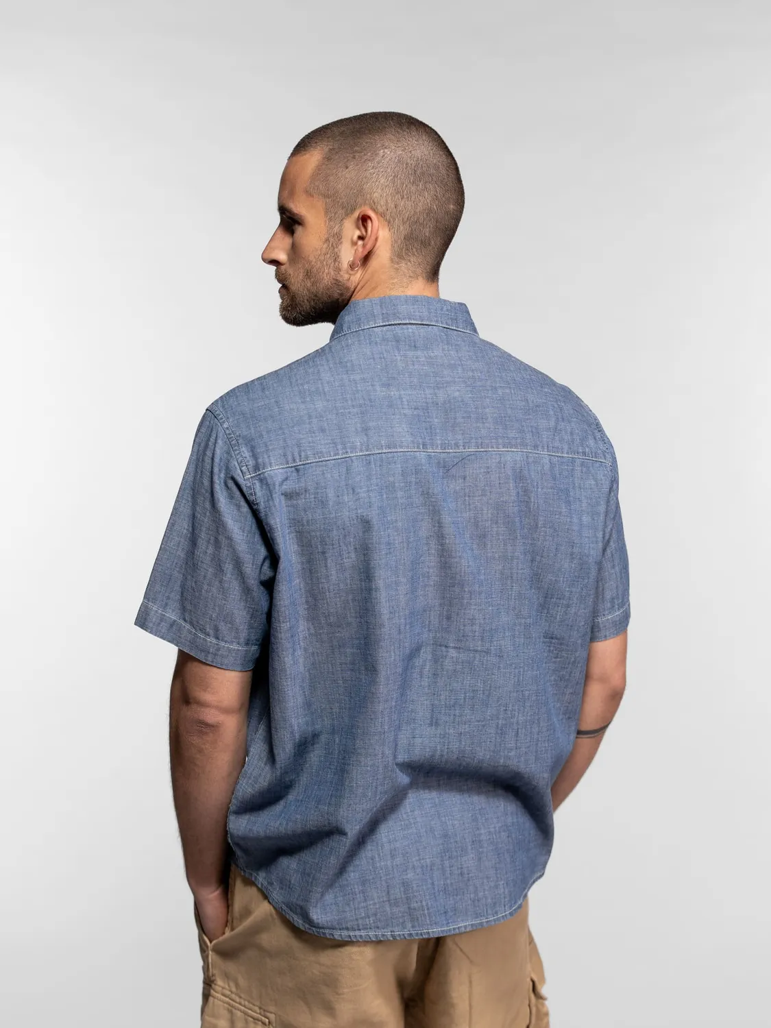 Daytona Cambria chemisette chambray medium blue légère
