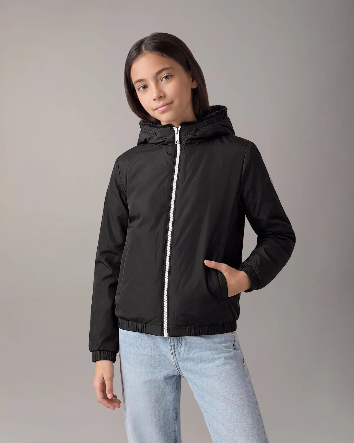 Moose Knuckles Simcoe Bunny veste enfant Black réversible