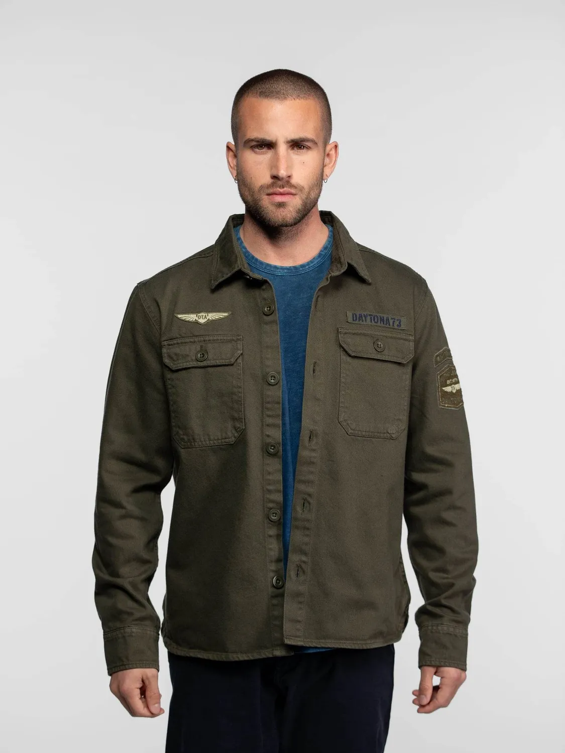 Daytona Jeffbull Surchemise militaire coton beige épais