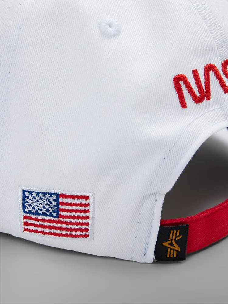 Alpha Industries Nasa Worm Logo Cap casquette blanche
